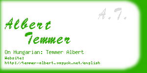 albert temmer business card